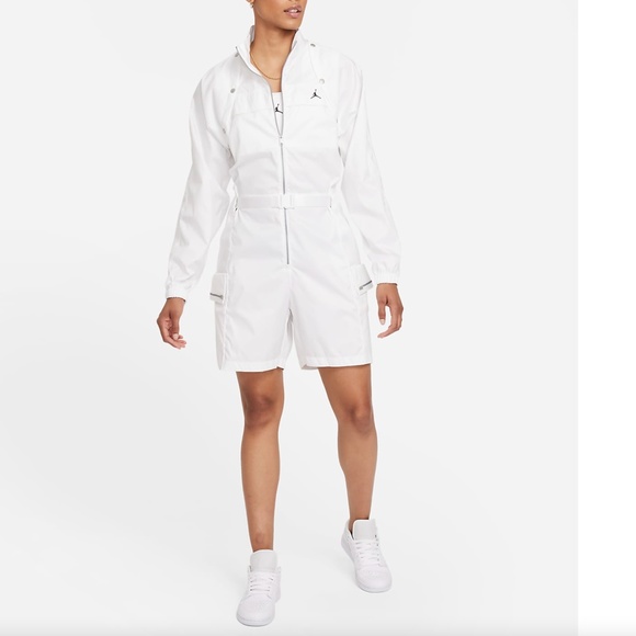 Nike Jordan Next Utility Capsule Flight Suit Romper Jumpsuit White Small NEW - Picture 3 of 10